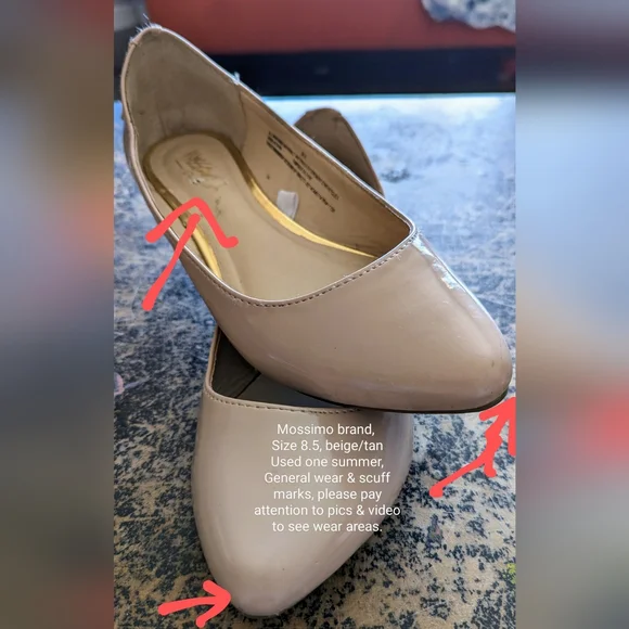 Mossimo Brand size 8.5, ladies flats, GUC - Picture 6 of 6
